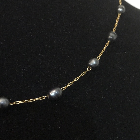 Faux Baroque Pearls on Delicate Chain - Picture 2 of 4